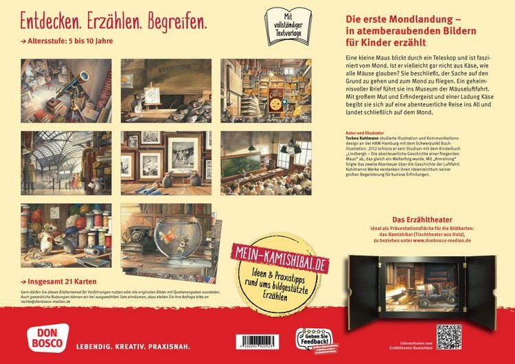 Produktbild: Armstrong. Die abenteuerliche Reise einer Maus zum Mond. Kamishibai Bildkartenset