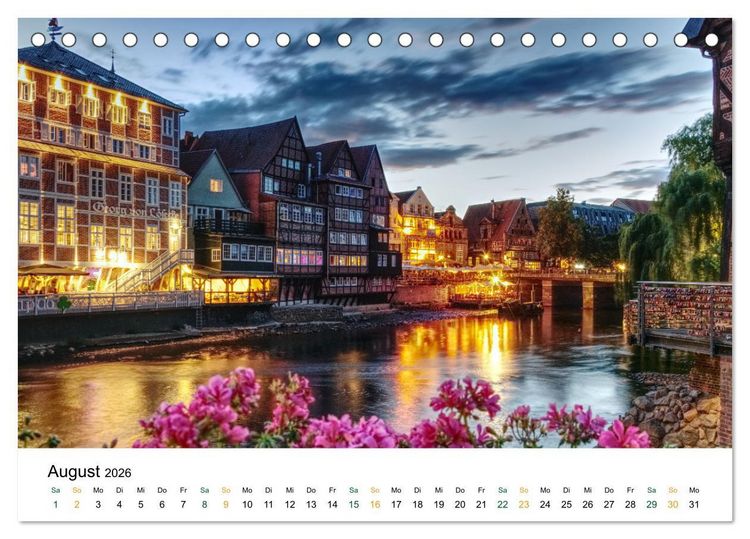 Produktbild: L&uuml;neburg (Tischkalender 2026 DIN A5 quer), CALVENDO Monatskalender