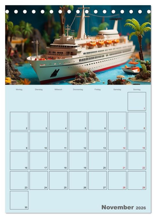 Produktbild: Schiffe, Fische und Piraten (Tischkalender 2026 DIN A5 hoch), CALVENDO Monatskalender