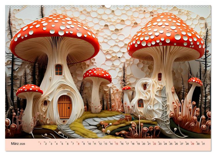 Produktbild: Magie der Pilze (Wandkalender 2026 DIN A2 quer), CALVENDO Monatskalender