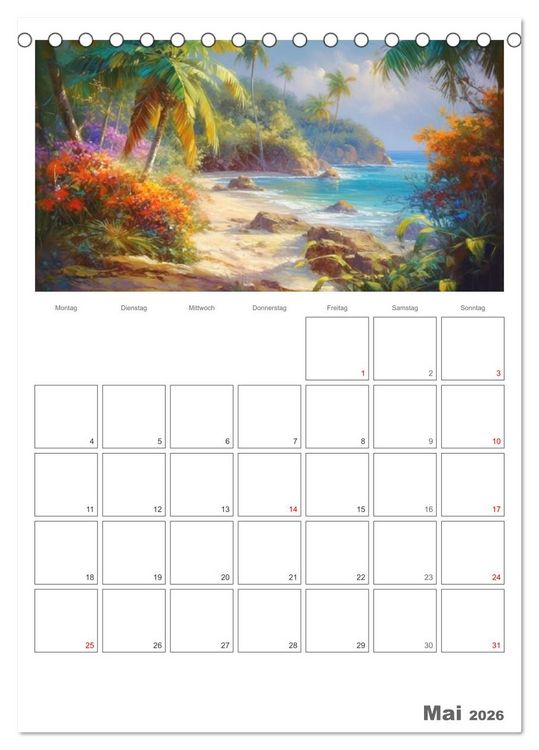 Produktbild: Die Karibik. Der Zauber tropischer Juwele (Tischkalender 2026 DIN A5 hoch), CALVENDO Monatskalender