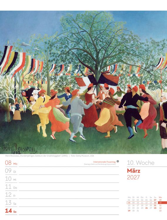 Produktbild: Kunstwelt Wochenplaner Kalender 2027 | Impressionismus und Klassische Moderne