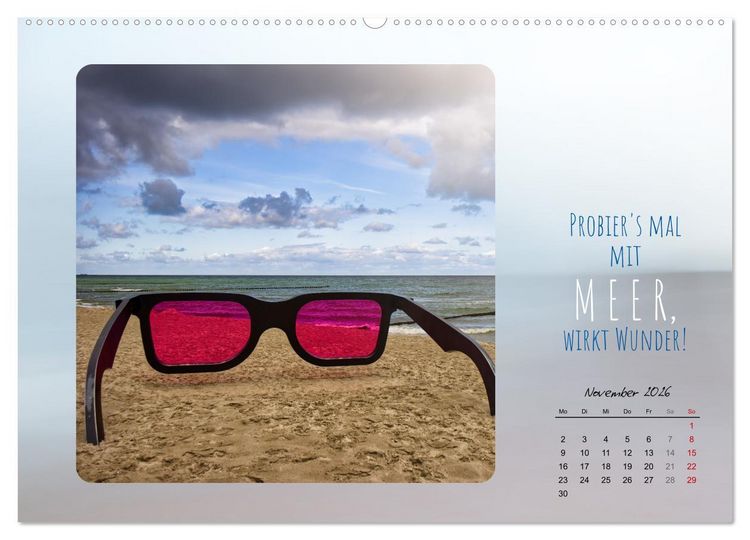 Produktbild: Mehr oder weniger Meer (Wandkalender 2026 DIN A2 quer), CALVENDO Monatskalender