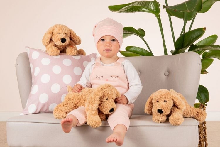 Produktbild: Schlenkerhund beige 28 cm