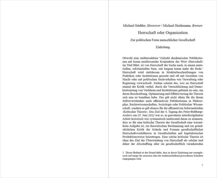 Herrschaft oder Organisation