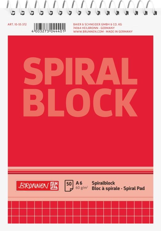 Produktbild: Brunnen Spiralnotizblock A6 kar 50Bl