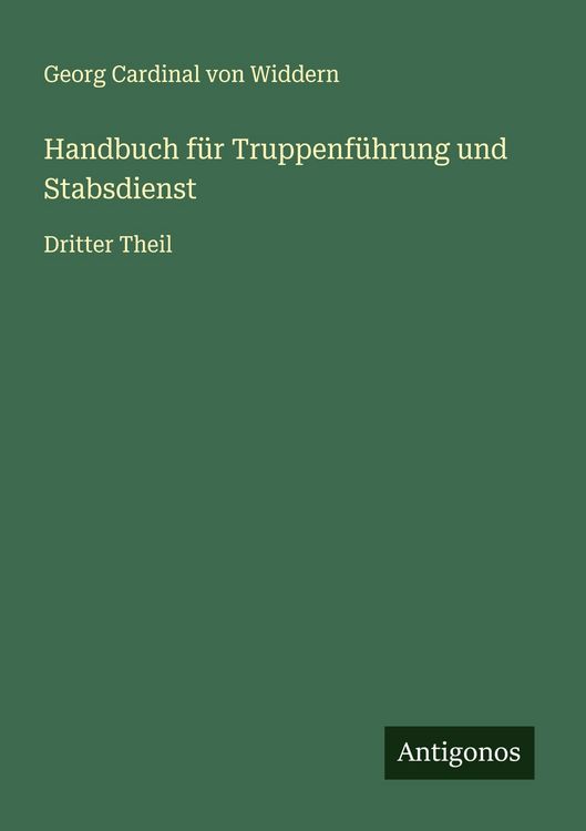 Produktbild: Handbuch f&uuml;r Truppenf&uuml;hrung und Stabsdienst