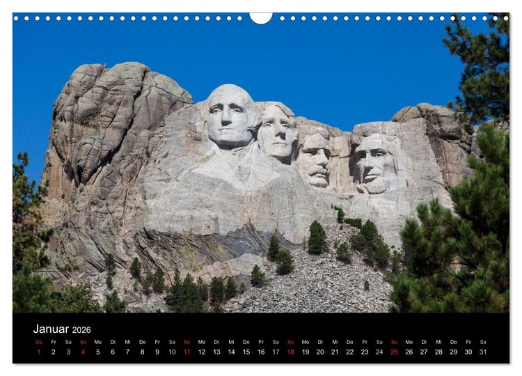 Produktbild: Wyoming & South Dakota (Wandkalender 2026 DIN A3 quer), CALVENDO Monatskalender