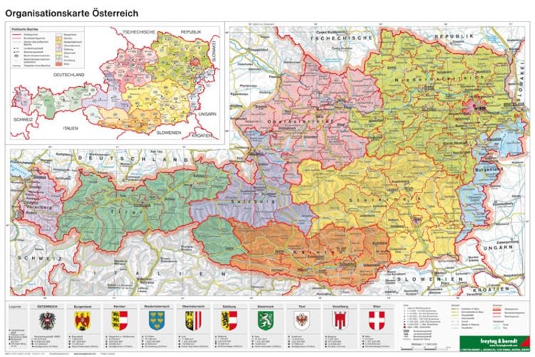 Bild vom Artikel Österreich Organisiation Planokarte 1 : 1 400 000 vom Autor Freytag-Berndt und Artaria KG