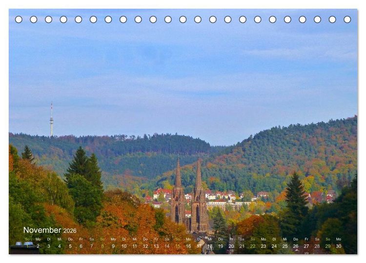 Produktbild: Marburg 2026 (Tischkalender 2026 DIN A5 quer), CALVENDO Monatskalender