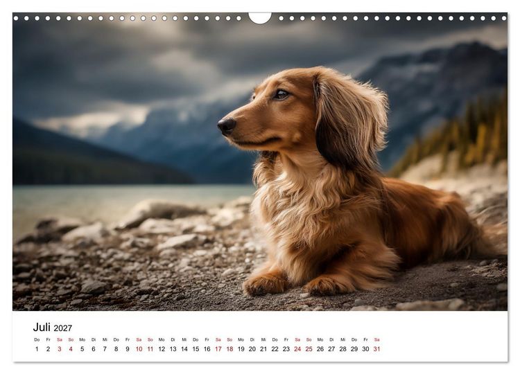 Produktbild: Herzensbrecher - Ein Jahr mit Dackeln (Wandkalender 2027 DIN A3 quer), CALVENDO Monatskalender