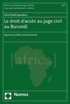 Produktbild: Le droit d&rsquo;acc&egrave;s au juge civil au Burundi