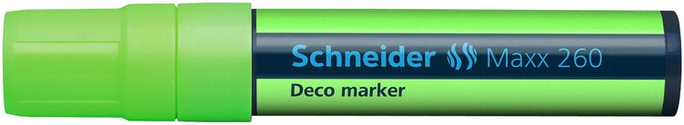 Produktbild: Schneider Kreidemarker Maxx 260, hellgr&uuml;n, Blockspitze 5+15mm