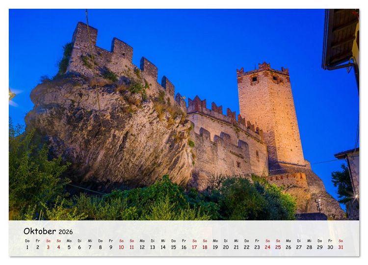 Produktbild: Malcesine - Am Ostufer des Gardasees (hochwertiger Premium Wandkalender 2026 DIN A2 quer), Kunstdruck in Hochglanz