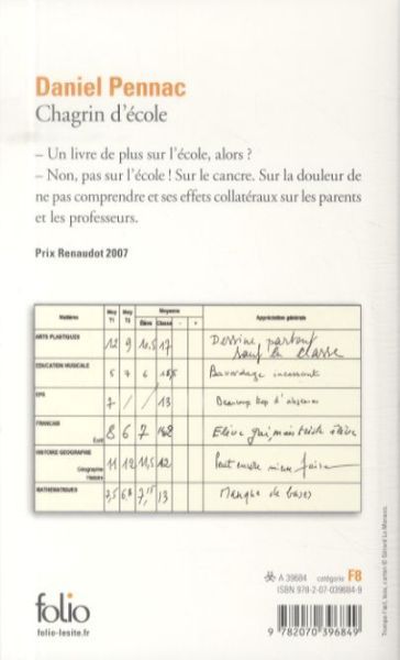 Produktbild: Chagrin d'&eacute;cole