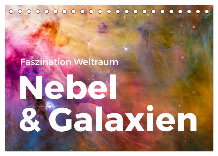 Produktbild: Nebel & Galaxien - Faszination Weltraum (Tischkalender 2026 DIN A5 quer), CALVENDO Monatskalender