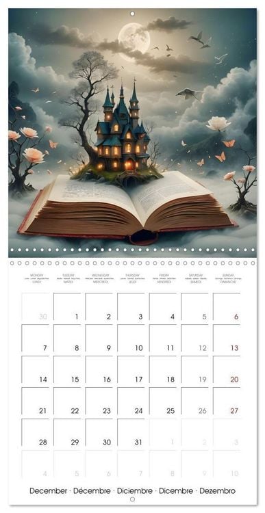 Produktbild: Fantastic surreal book worlds (Wall Calendar 2026 12 &times; 12 Inch) CALVENDO 12 Month Wall Calendar