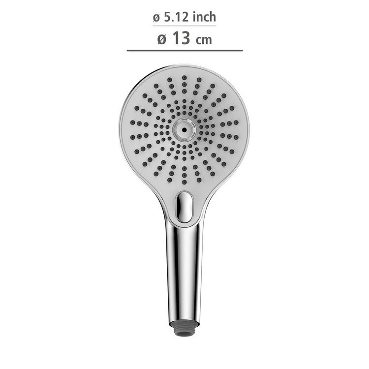 Produktbild: Duschkopf Mod. Ultimate Shower Chrom/Wei&szlig;, &Oslash; 13 cm