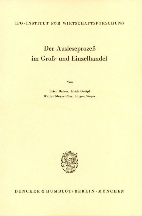 Produktbild: Der Ausleseproze&szlig; im Gro&szlig;- und Einzelhandel.