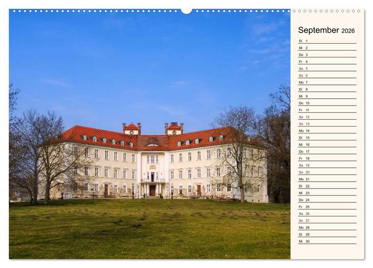 Produktbild: Schl&ouml;sser der Niederlausitz (hochwertiger Premium Wandkalender 2026 DIN A2 quer), Kunstdruck in Hochglanz
