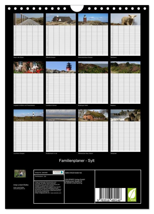 Produktbild: Familienplaner - Sylt (Wandkalender 2026 DIN A4 hoch), CALVENDO Monatskalender