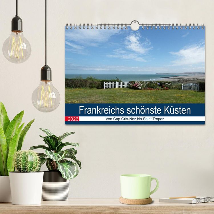 Produktbild: Frankreichs sch&ouml;nste K&uuml;sten (Wandkalender 2026 DIN A4 quer), CALVENDO Monatskalender