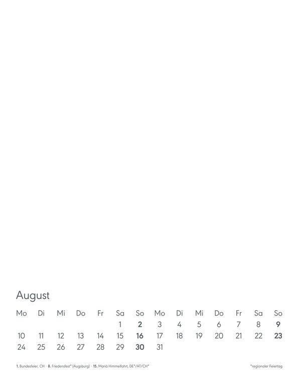 Produktbild: Kreativ-Kalender Tischaufsteller hoch weiß 2026 - 16 x 20 - Foto, Malen, Basteln A4 - datiert - Kreativkalender - Foto-Kalender - Alpha Edition