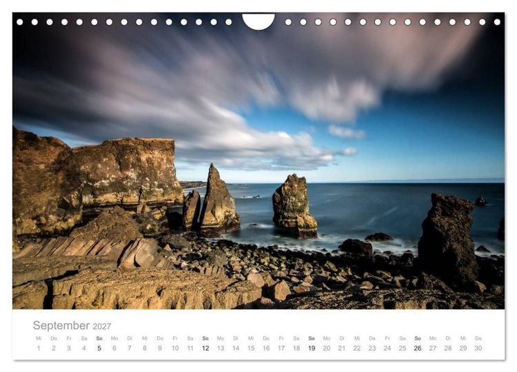 Produktbild: Island - Iceland Impressionen (Wandkalender 2027 DIN A4 quer), CALVENDO Monatskalender