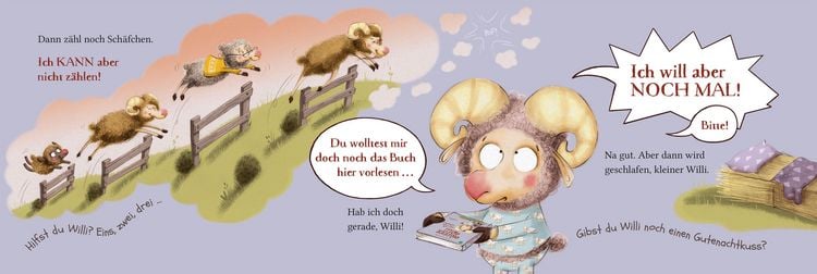 Produktbild: Widder Willi will aber nicht schlafen! Ein (Nicht-)Mitmach-Buch
