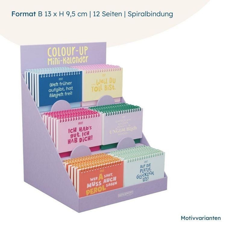 Produktbild: Mini-Kalender Colour Up 2027 Ich habs gut, ich hab dich