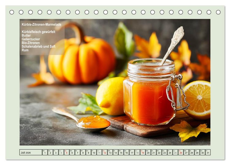 Produktbild: K&uuml;rbis-Freestyle-Kochen. Zutaten und Ideen. Mach dein Gericht daraus! (Tischkalender 2026 DIN A5 quer), CALVENDO Monatskalender