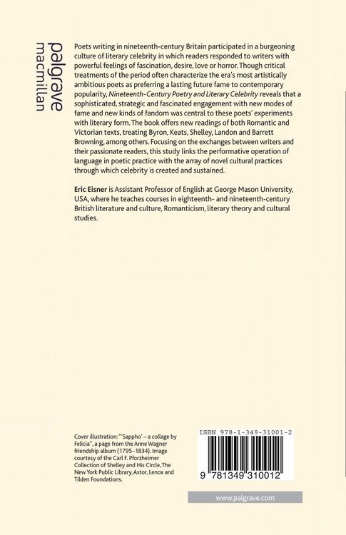 Produktbild: Nineteenth-Century Poetry and Literary Celebrity