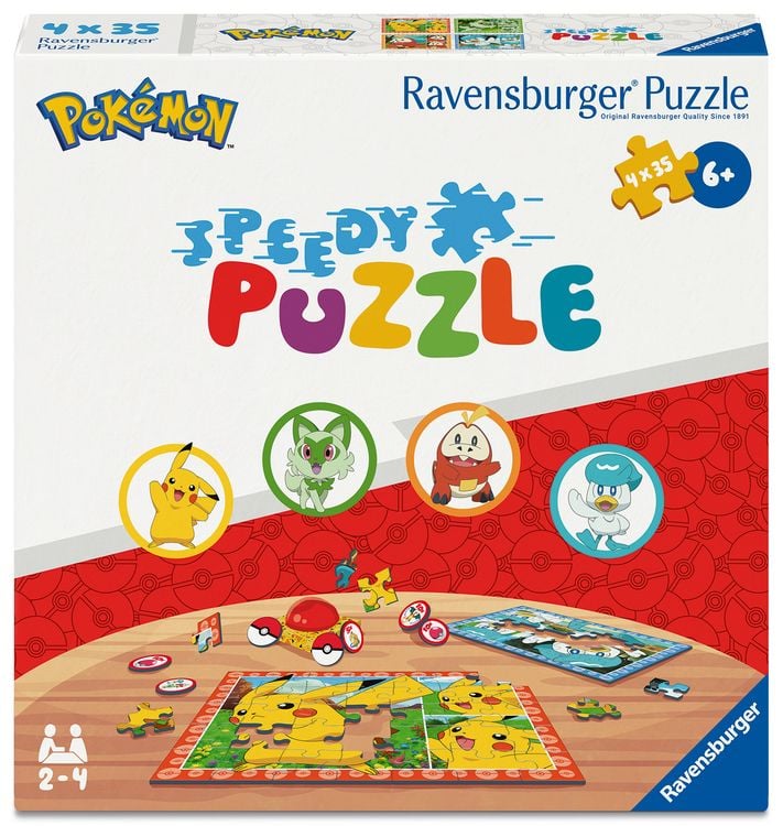 Produktbild: Kinderpuzzle 4x35 Teile - Speedy Puzzle Pok&eacute;mon