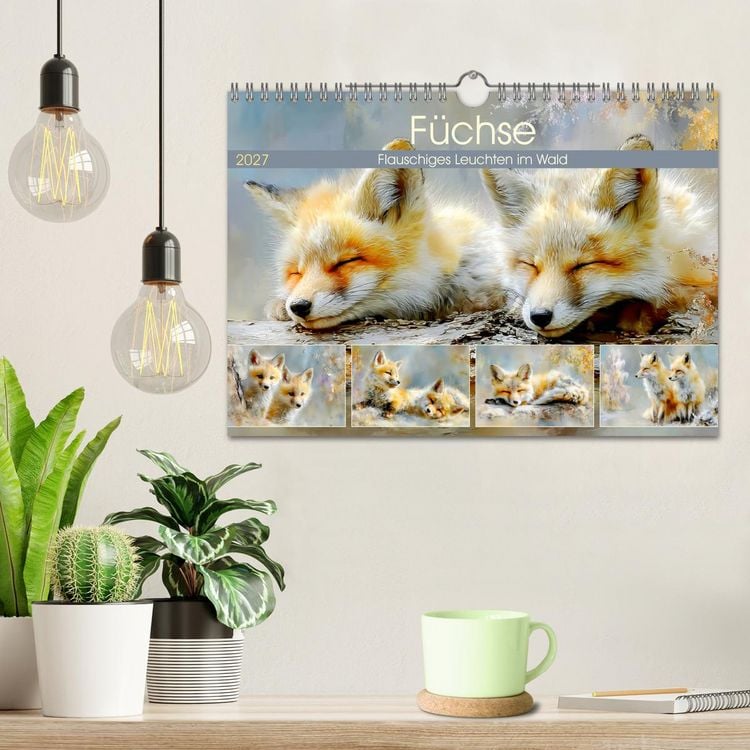 Produktbild: F&uuml;chse. Flauschiges Leuchten im Wald (Wandkalender 2027 DIN A4 quer), CALVENDO Monatskalender
