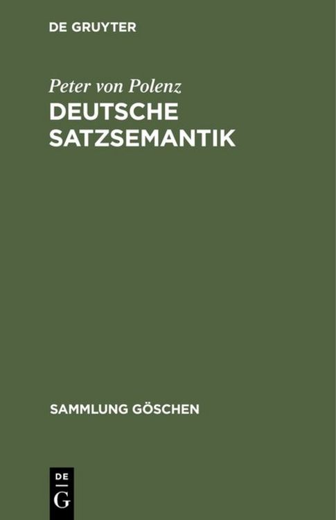 Produktbild: Deutsche Satzsemantik