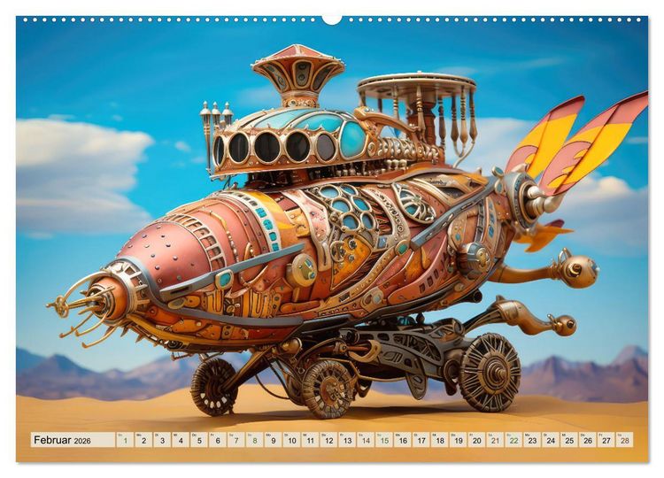 Produktbild: Luftschiff-Fantasie (Wandkalender 2026 DIN A2 quer), CALVENDO Monatskalender