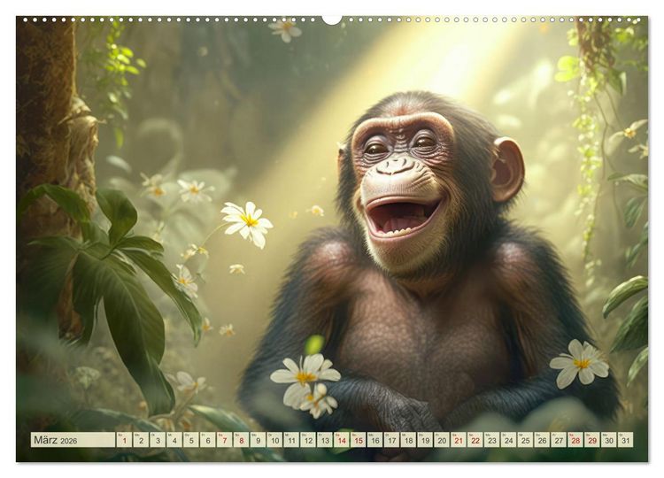Produktbild: Im Paradies der Tiere (hochwertiger Premium Wandkalender 2026 DIN A2 quer), Kunstdruck in Hochglanz