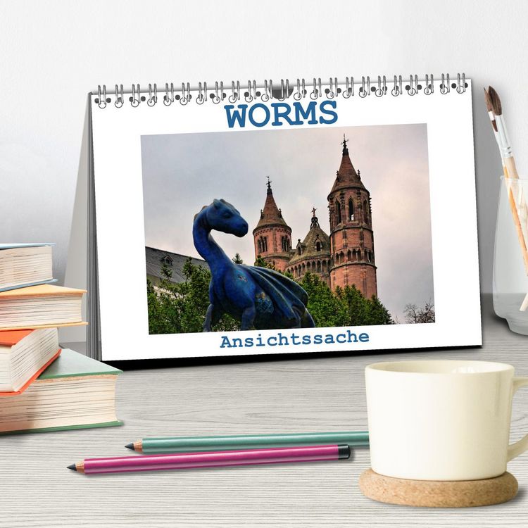 Produktbild: Worms - Ansichtssache (Tischkalender 2026 DIN A5 quer), CALVENDO Monatskalender