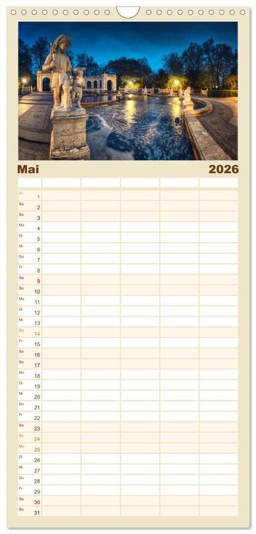 Produktbild: Familienplaner 2026 - Berlin zwischen Tag und Nacht mit 5 Spalten (Wandkalender, 21 x 45 cm) CALVENDO