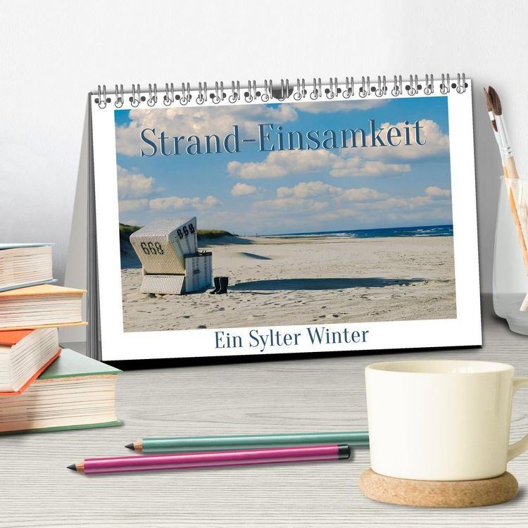 Produktbild: Strand-Einsamkeit. Ein Sylter Winter (Tischkalender 2027 DIN A5 quer), CALVENDO Monatskalender