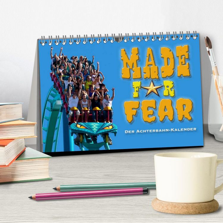 Produktbild: Made for Fear - Der Achterbahnkalender (Tischkalender 2026 DIN A5 quer), CALVENDO Monatskalender
