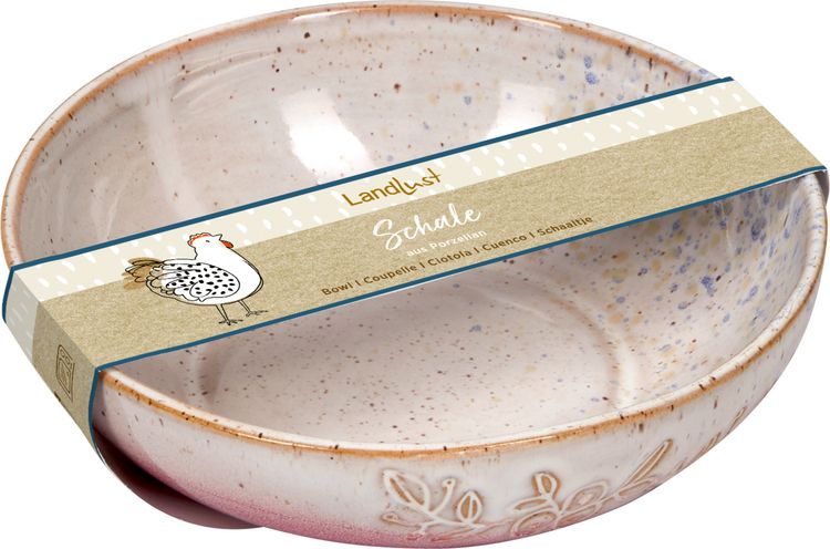 Produktbild: Porzellan-Schale Blume rot - LandLust