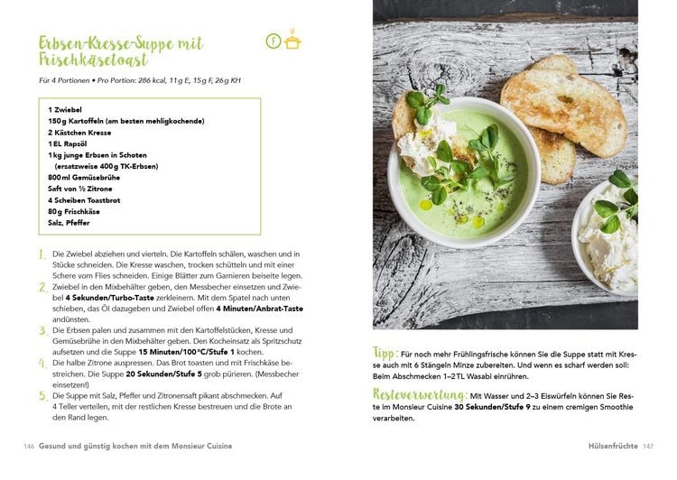 Produktbild: Gesund und g&uuml;nstig kochen mit dem Monsieur Cuisine