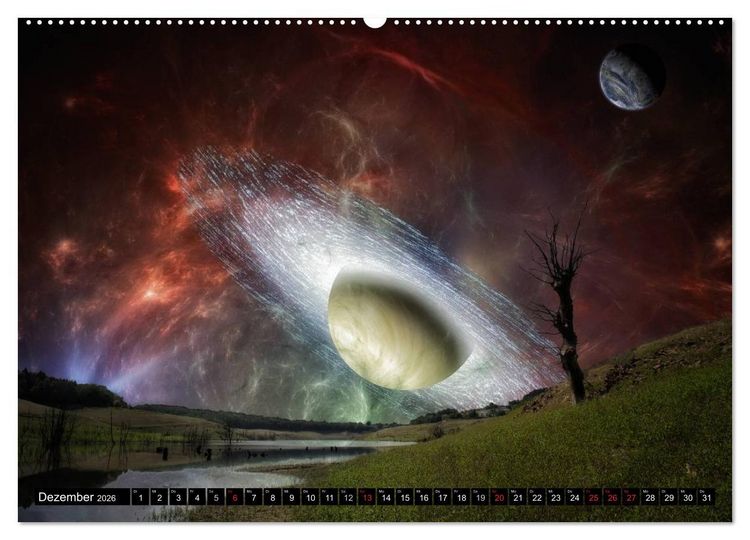 Produktbild: Ansichten des Weltraums (hochwertiger Premium Wandkalender 2026 DIN A2 quer), Kunstdruck in Hochglanz