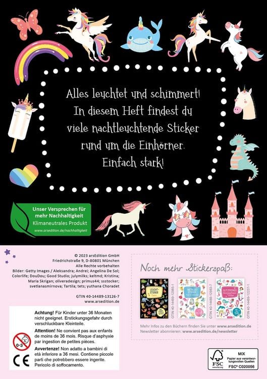 Produktbild: Leucht-Sticker &ndash; Einh&ouml;rner