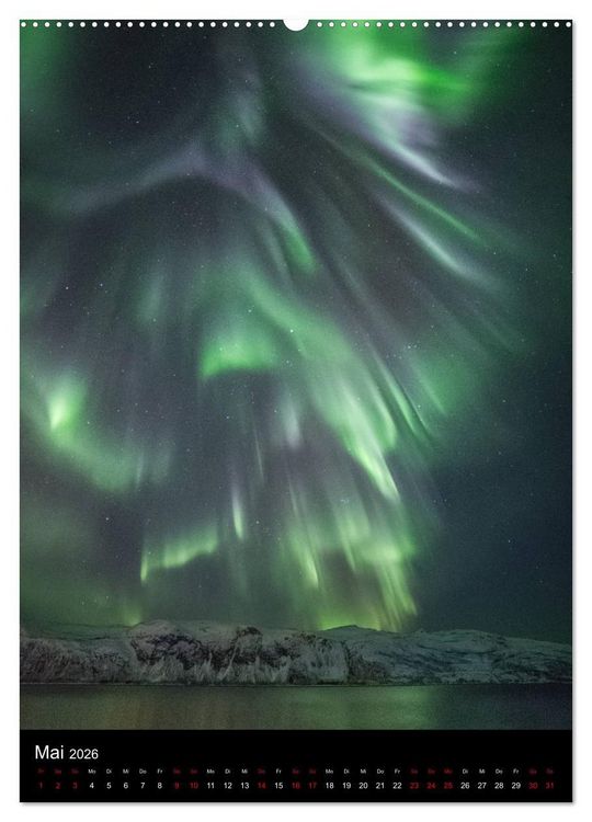 Produktbild: Nordlichtn&auml;chte (hochwertiger Premium Wandkalender 2026 DIN A2 hoch), Kunstdruck in Hochglanz