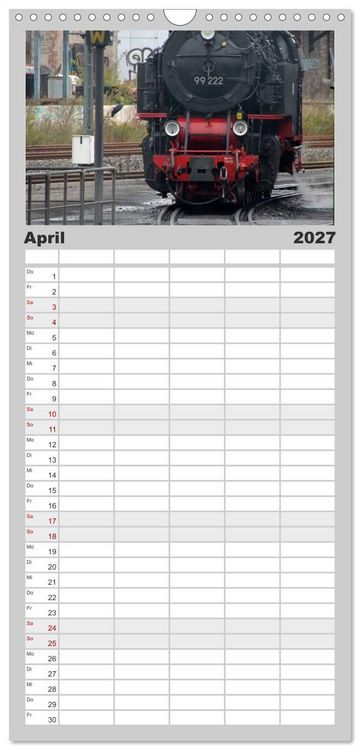 Produktbild: Familienplaner 2027 - Die Brockenbahn mit 5 Spalten (Wandkalender, 21 x 45 cm) CALVENDO