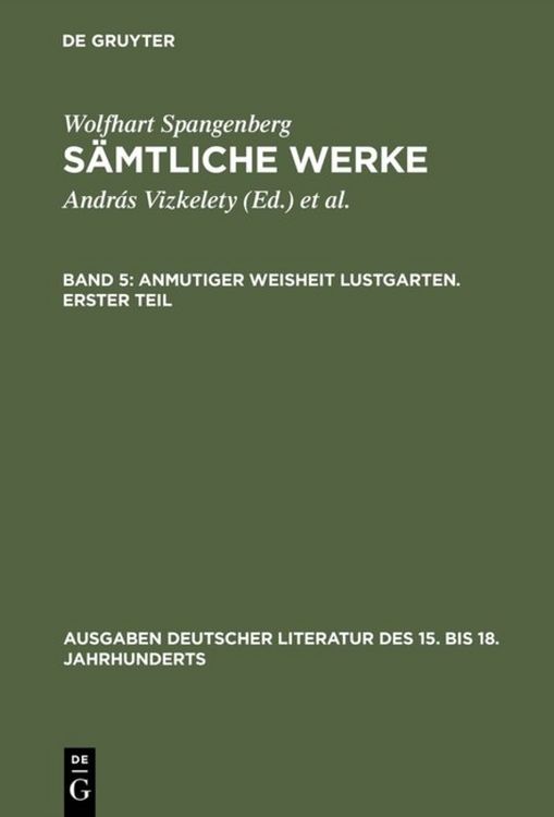 Produktbild: Anmutiger Weisheit Lustgarten. Erster Teil