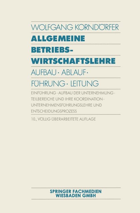 Produktbild: Allgemeine Betriebswirtschaftslehre