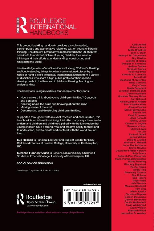Produktbild: The Routledge International Handbook of Young Children's Thinking and Understanding